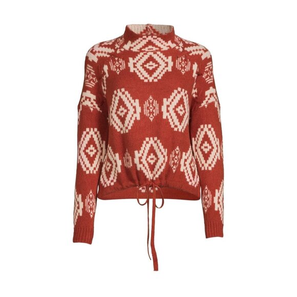 NWT No Boundaries Juniors’ Lace-Up Neck Sweater – Size Small, Trendy Pattern - Picture 6 of 6